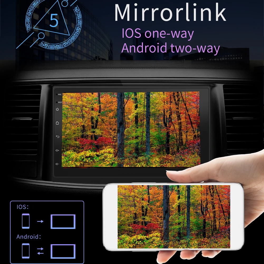 Perfect 7 Inch Android 7.1 HD Touch Screen 2DIN Car Bluetooth MP5 Player Car Dual Ingot Universal GPS Navigation One Piece Machine 21