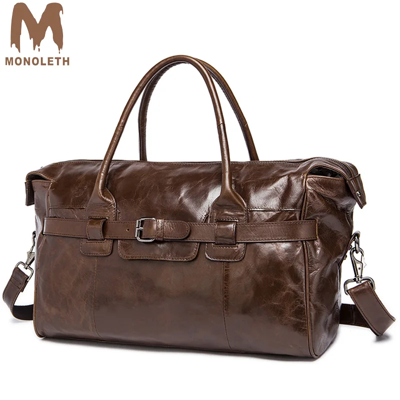 

MONOLETH Vintage Casual Tote Genuine Leather Crossbody Bags Men Briefcase Fashion Men's Messenger Bags Shoulder Handbags 8822