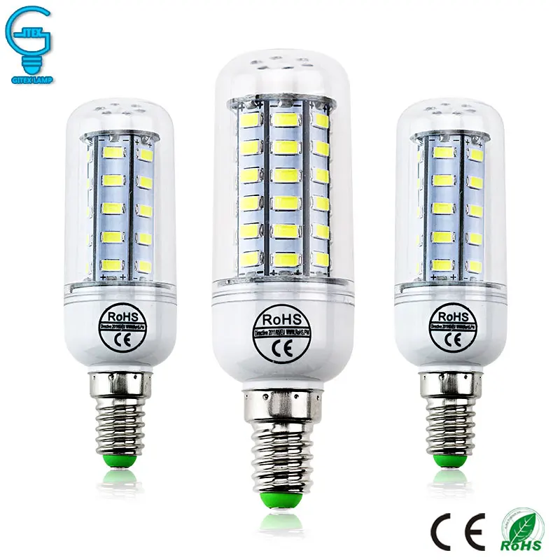 Светодиодный светильник E14 220 в 110 В светодиодный 5730 SMD кукуруза люстра свеча