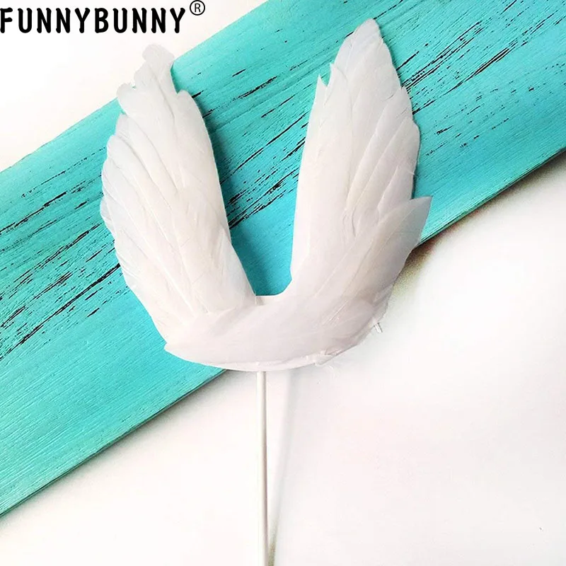 FUNNYBUNNY Angel Wing украшение для торта на годовщину день рождения и свадьбу детского