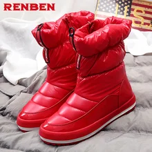 Зимние сапоги; Новое поступление; модные брендовые женские зимние сапоги; классические водонепроницаемые женские сапоги; Mujer Botas; Размеры 35-40