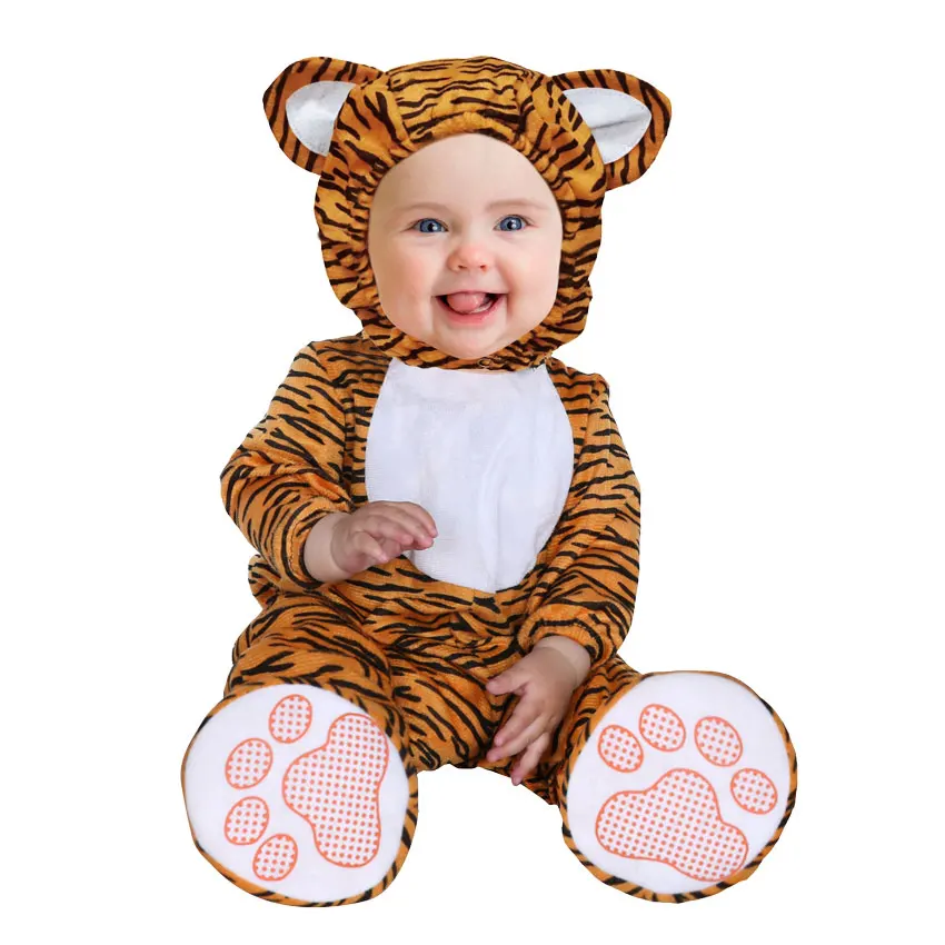 

Infant Toddler Animal Tiger Costume for Baby Boys Girls Halloween Purim Party Carnival Costumes Jumpsuit Bodysuit