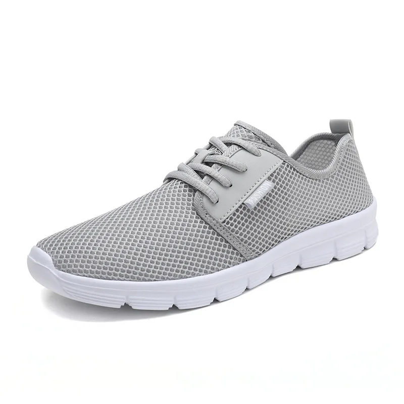Bjakin/Удобная спортивная обувь для женщин; летние женские кроссовки из сетчатого материала; легкая дышащая женская обувь для бега; цвет белый - Цвет: Gray