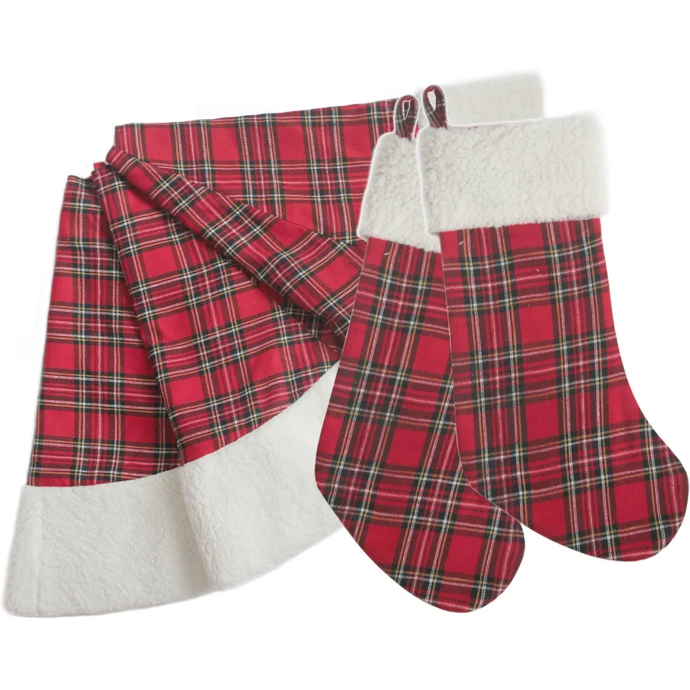 aliexpresscom buy free shipping set of 1pc extra large 46 polar fleece plaid christmas tree skirt 2pcs christmas stockings p1764 from reliable skirt - Extra Large Christmas Stockings aliexpresscom buy free shipping set of 1pc extra large 46 polar fleece plaid christmas tree skirt 2pcs christmas stockings p1764 from reliable skirt - Extra Large Christmas Stockings
