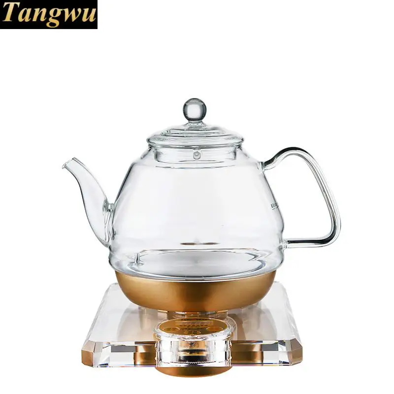 Add thick crystal glass electric kettle black tea brew teapot to raise