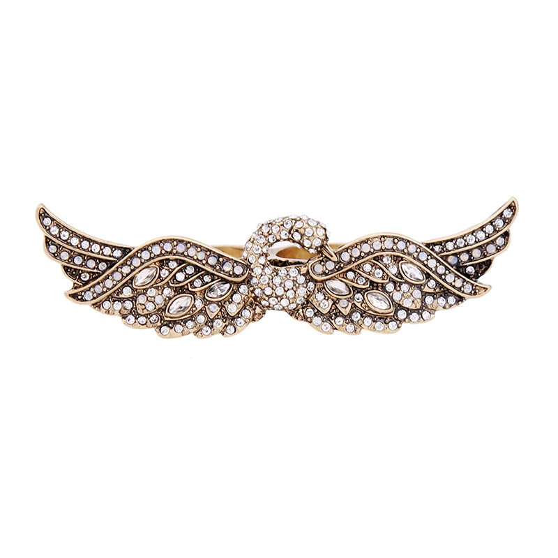 Big Crystal Swan Ring Fashion Costume Jewelry Aliexpress Unique Two Finger Rings Vintage Accessories Aliexpress