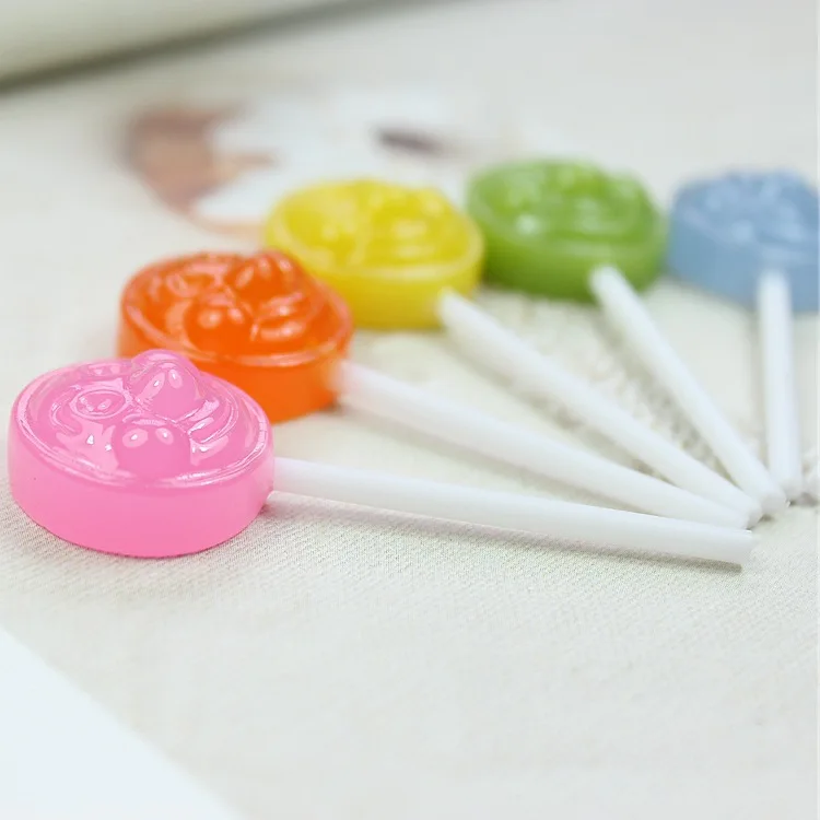 100pcs/lot Mixed kawaii Resin Girl Lollipop Candy Cabochon For Handmade Scrapbooking Keychain Creative Craft Accessary | Дом и сад