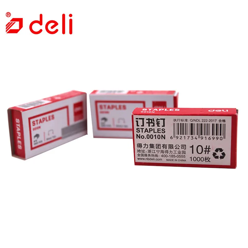 Deli 1000 ⑤ кор. скобы офисный металлический штапель No.10 для степлера горячего