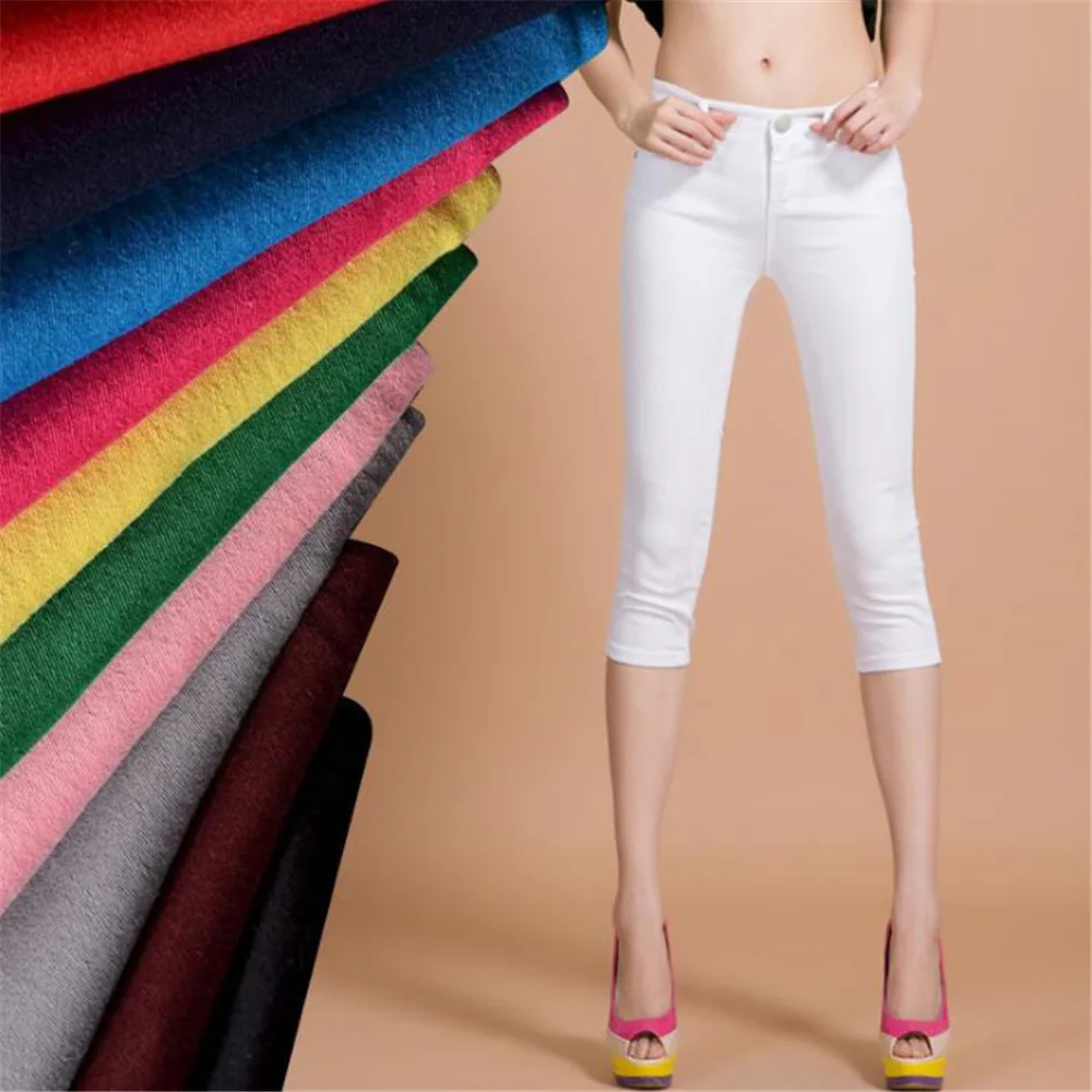 coloured cropped trousers