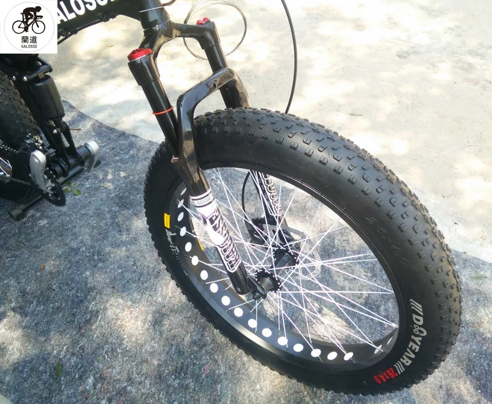 Flash Deal Kalosse Folding  DIY colors  Snow bike  26*4.0  tires Soft-tail mountain  bike   24/27/30 speed     tyre dirt bike 2