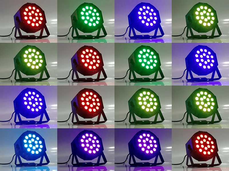 24 шт./18X3 Вт светодио дный Par огни RGB 3in1 без каблука par светодио дный dmx512 disco огни профессиональный этап dj оборудование