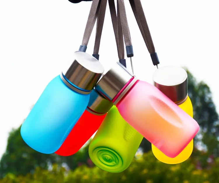 

258ml Creative PC Color Mini Leak Proof Portable bottle Non-slip Plastic bottle