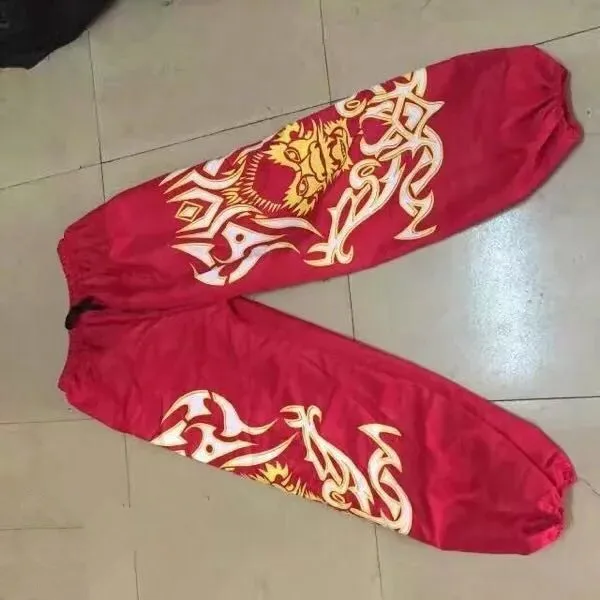 4 цвета, мужские Индивидуальные китайские штаны для танца льва, одежда для кунг-фу, одежда для танца льва, барабана, одежда для Гонг-фу, штаны для фестиваля, новогодний танец