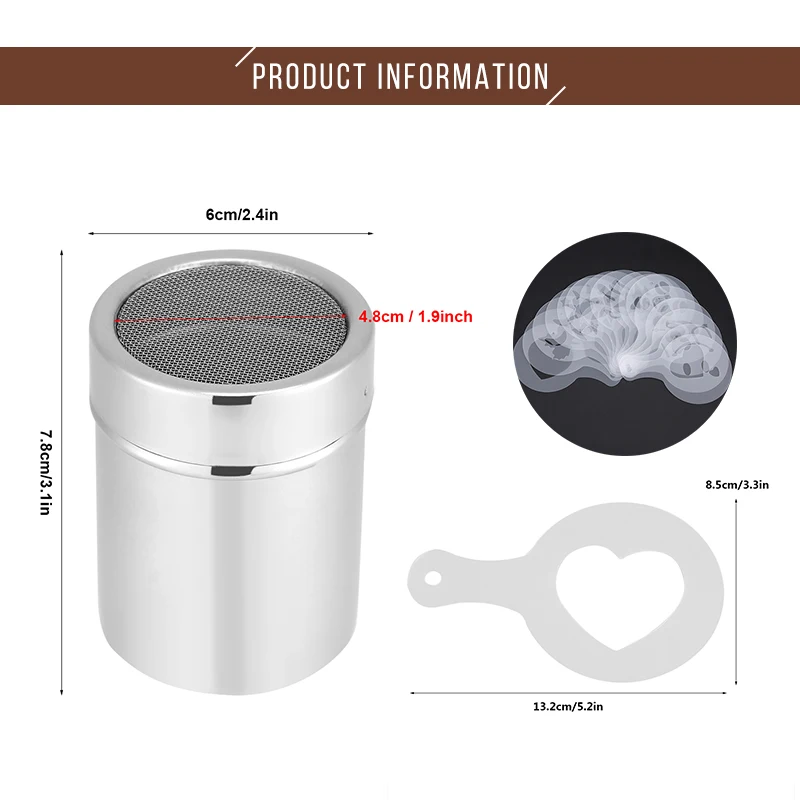 16 шт. кофе латте шоколад какао мука шейкер для кофе чай кофе вспенивание инструмент искусство трафарет форма кофе бариста Трафарет Шаблон