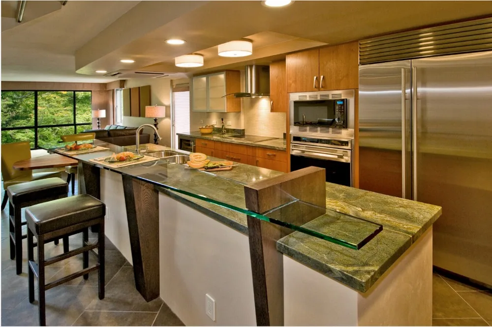 2019 discount solid wood kitchen cabinets customized made traditional wood cabinets with island ...