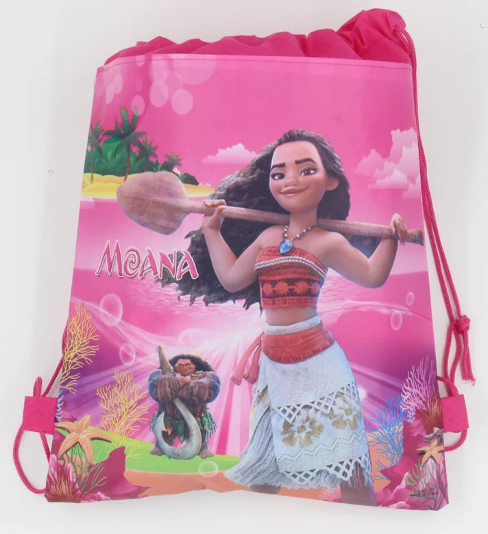 

12Pcs Trolls Oceana Moana Masks Non-Woven Backpack Kids Favors Drawstring Bags Baby Shower Birthday Party Traveling Bags Gift