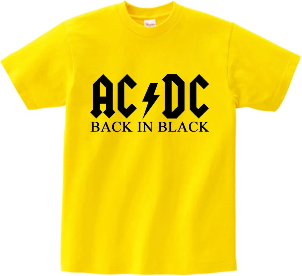 ACDC/детская футболка, футболка с буквенным принтом и логотипом AC DC, Детская Повседневная футболка, принт AC/DC, рок-футболка для мальчиков и девочек, костюм для малышей, NN