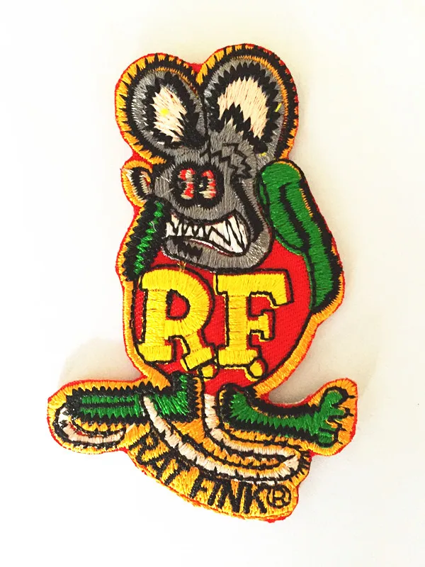 Один кусок RF Rat Fink ратфинк мышь Куртка Патчи для одежды рок патч Хаски набор