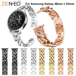 Модный металлический ремешок 46 мм браслет для samsung Galaxy часы Браслет замена для samsung Galaxy часы полосы 22 мм ремни