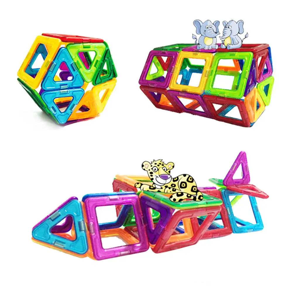 88 шт. Детские магнитные строительные блоки Обучающие модели игрушек строительные игрушки пластиковые магнитные блоки игрушки