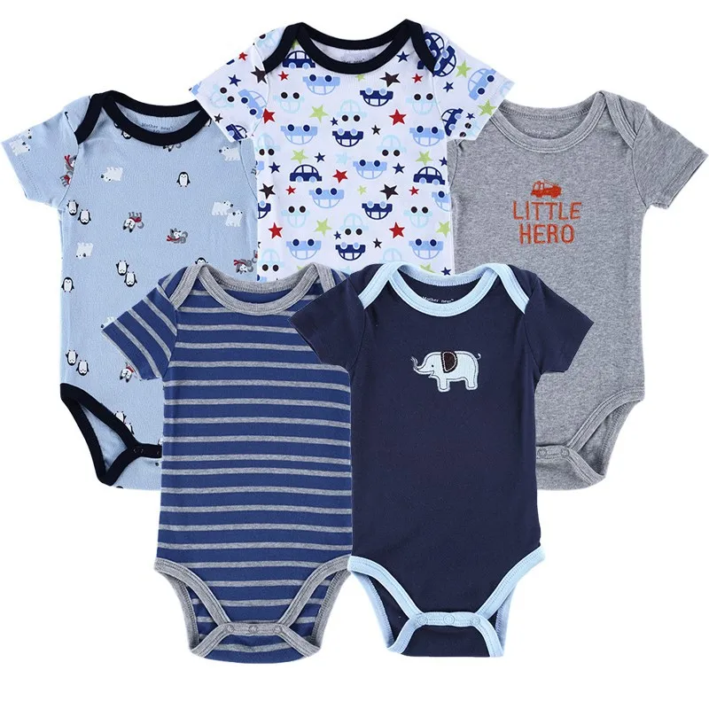 Luvable Friends 5 Pieceslot Baby Body Roupa Infantil Infant Clothing Lovely Bird Bodysuit  Pattern New Born Baby Clothing (5)
