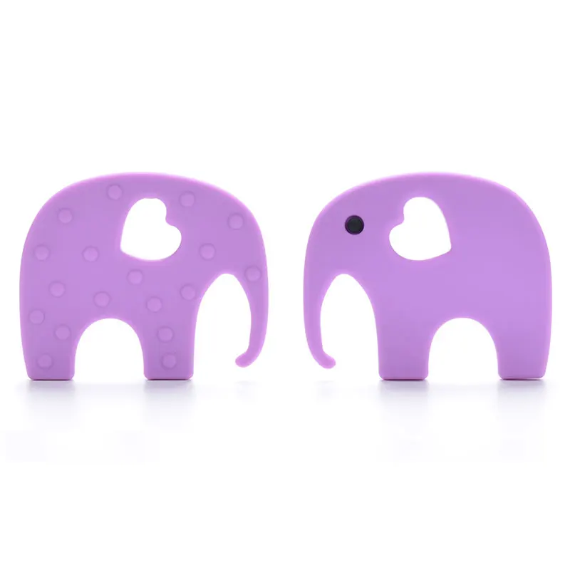 Silicone Elephant Teether Teething Toys Silicone Beads Baby Chew Necklace 1pc