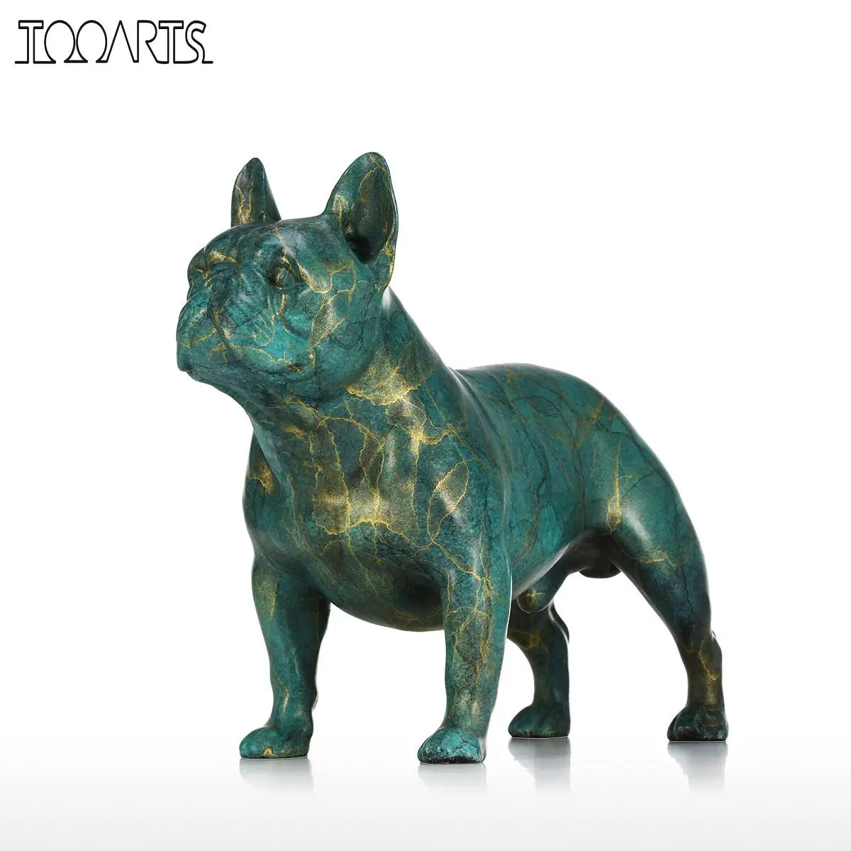 Tooarts Bulldog бронзовые статуи скульптуры животных французский бульдог настольный