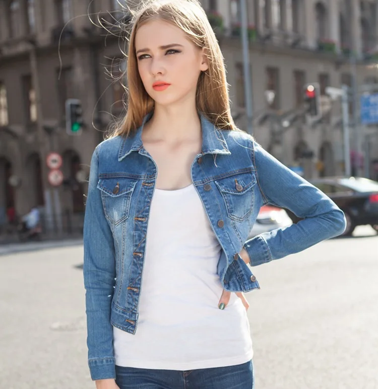 girl jeans jacket top