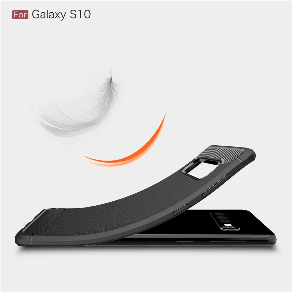 Силиконовый чехол для samsung Galaxy S10 Plus S10e чехол из углеродного волокна Мягкий ТПУ силиконовый чехол для samsung S10 Lite S10e чехол