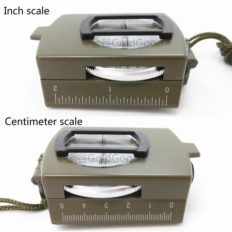 Outdoor Multi-function Compass Metal with Luminous Waterproof Survival Military Compass Hiking Camping Army Pocket Equipment