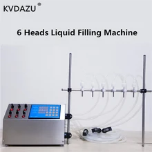 6 головок Электрический цифровой контроль насос разливочная машина жидкий парфюм вода для отжима сока и масла ликер бутылка молока автоматический наполнитель