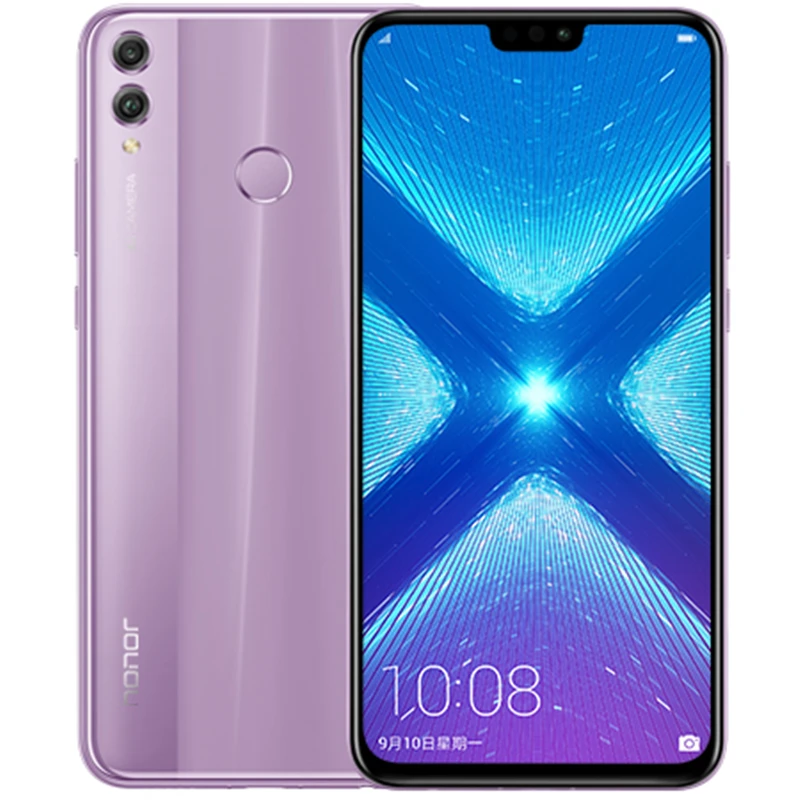 HONOR 8X смартфон 6,5 ''2,2 GHz Восьмиядерный Android 8,1 смартфон 4 ГБ ОЗУ 64 Гб ПЗУ 20MP+ 16MP 3750mAh мобильный телефон с функцией распознавания лица