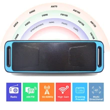 3D стерео fm-радио Bluetooth беспроводной динамик MP3 музыкальный плеер перезаряжаемый радиоприемник Поддержка Bluetooth TF AUX USB