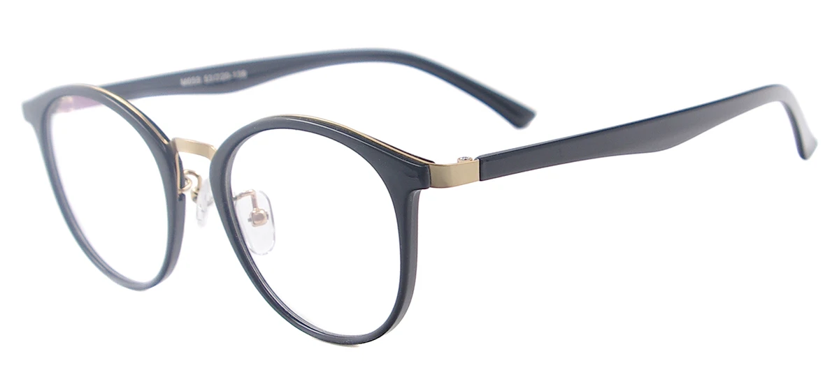 Женские круглые винтажные очки средней близорукости, мужские классические ретро очки, оправа для чтения, Мультифокальные линзы - Цвет оправы: Черный