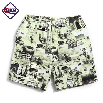 

QIKERBONG Board shorts men beachwear mens boardshorts geometry trunks shorts joggers bathing