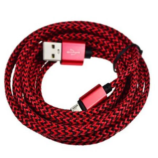 3 м 10 футов micro V8 usb кабель для передачи данных с тканевой оплеткой из