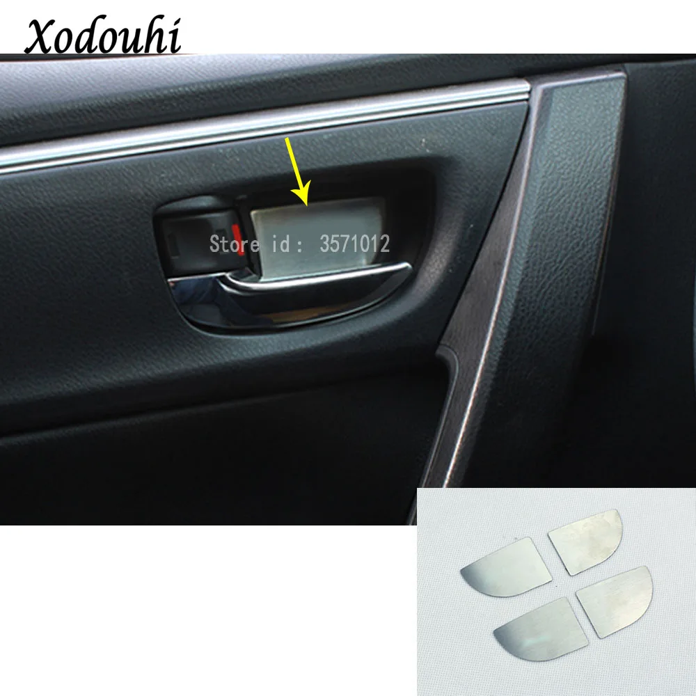 Us 12 75 13 Off For Toyota Corolla Altis 2014 2015 2016 Car Style Cover Stick Trim Stainless Steel Door Inner Handle Bowl Frame Lamp Panel 4pcs In