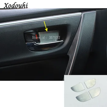 

For Toyota Corolla Altis 2014 2015 2016 car style cover stick trim stainless steel door inner handle bowl frame lamp panel 4pcs