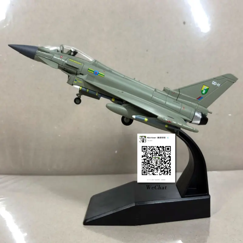 AMER 1/100 масштаб военная модель игрушки евроистребитель Тайфун EF-2000 истребитель литой металлический самолет модель игрушки для сбора, подарок