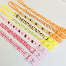 Baby Pacifier Clip Chain for soothers Ribbon Chupetas funny Soother dummy holder Leash Strap Nipple Holder Infant Feeding G0042