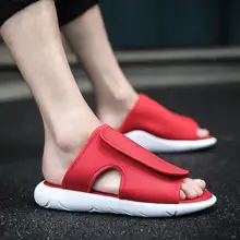 Модная повседневная мужская обувь; пляжные сандалии; Летние однотонные шлепанцы; домашние тапочки; пляжные сандалии; sepatu pria A40