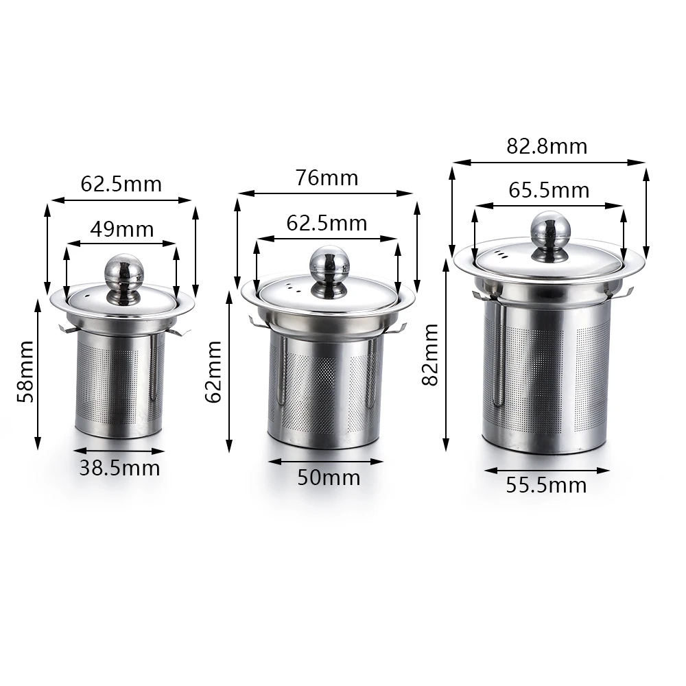 1 шт многоразовый ситечко для чая из нержавеющей стали сетчатая корзинка для заварки рассыпных чайных листьев Фильтр для травяного настоя для кружки Чайный горшок чайная посуда S/M/L