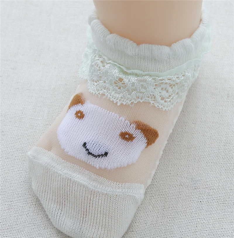 Милые кружевные сетчатые летние носки с цветочным узором для новорожденных хлопковые носки для маленьких девочек Нескользящие носки с крыльями ангела Calcetines Skarpetki Sokken - Цвет: 7