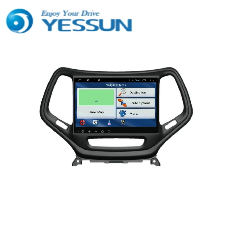 Sale YESSUN For Jeep Cherokee Android Big Screen Car Navigation GPS HD Touch Screen Stereo Player Multimedia Audio Video Radio 3