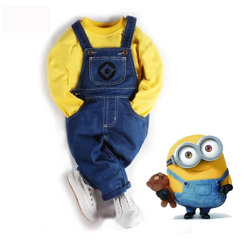 

Role-playin Selling Minion hero of children Kids costume Minion Sweatshirts cosplay Baby denim overalls Minions Sweater suit