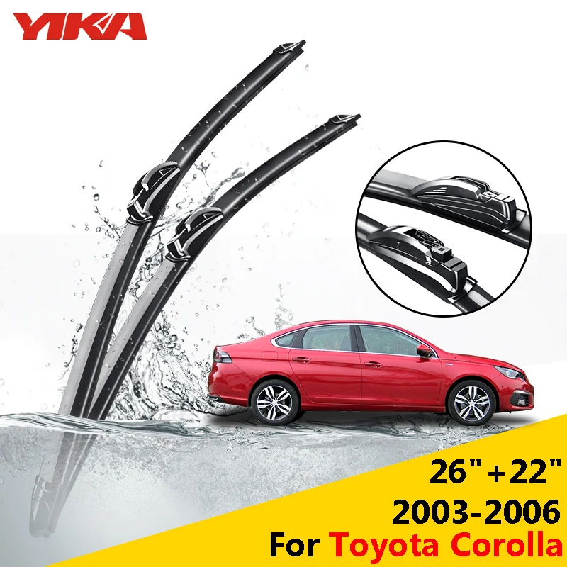 Yika 24 "16" para Toyota Corolla 2003 2006 coche limpiaparabrisas