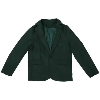 

Mens Notched Lapel One Button Closure Casual Blazer - XL(Dark Green)