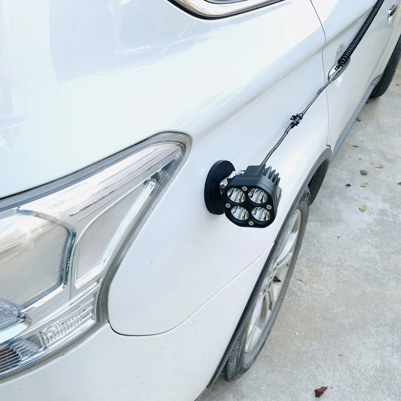 2x40 Вт внедорожный светодиодный автомобильный головной светильник с автоматическим креплением на крышу капота для внедорожного вождения Точечный светильник с магнитной основой светодиодный рабочий светильник 4x4 противотуманный светильник