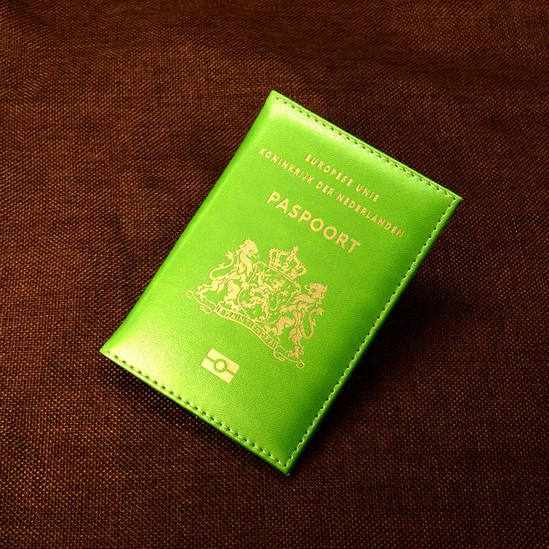 Голландская дорожная Обложка для женщин из искусственной кожи чехол для паспорта новая голландская Мода милая девушка Обложка для паспорта розовый - Цвет: Зеленый