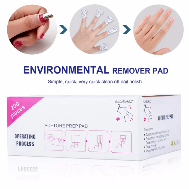 20pcs Soak Off Nail Gel Polish Remover Pads Acrylic Wipes 20pcs Soak Off Nail Gel Polish Remover Pads Acrylic Wipes Roll Cleaner